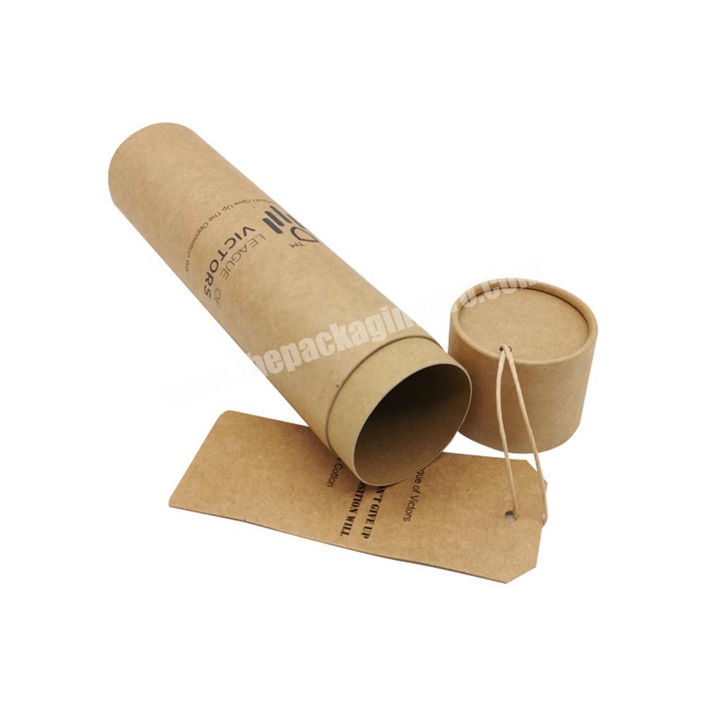 Luxury Round Craft Tube Paper Rigid Cardboard Gift Packing Box for SocksShirt Gift