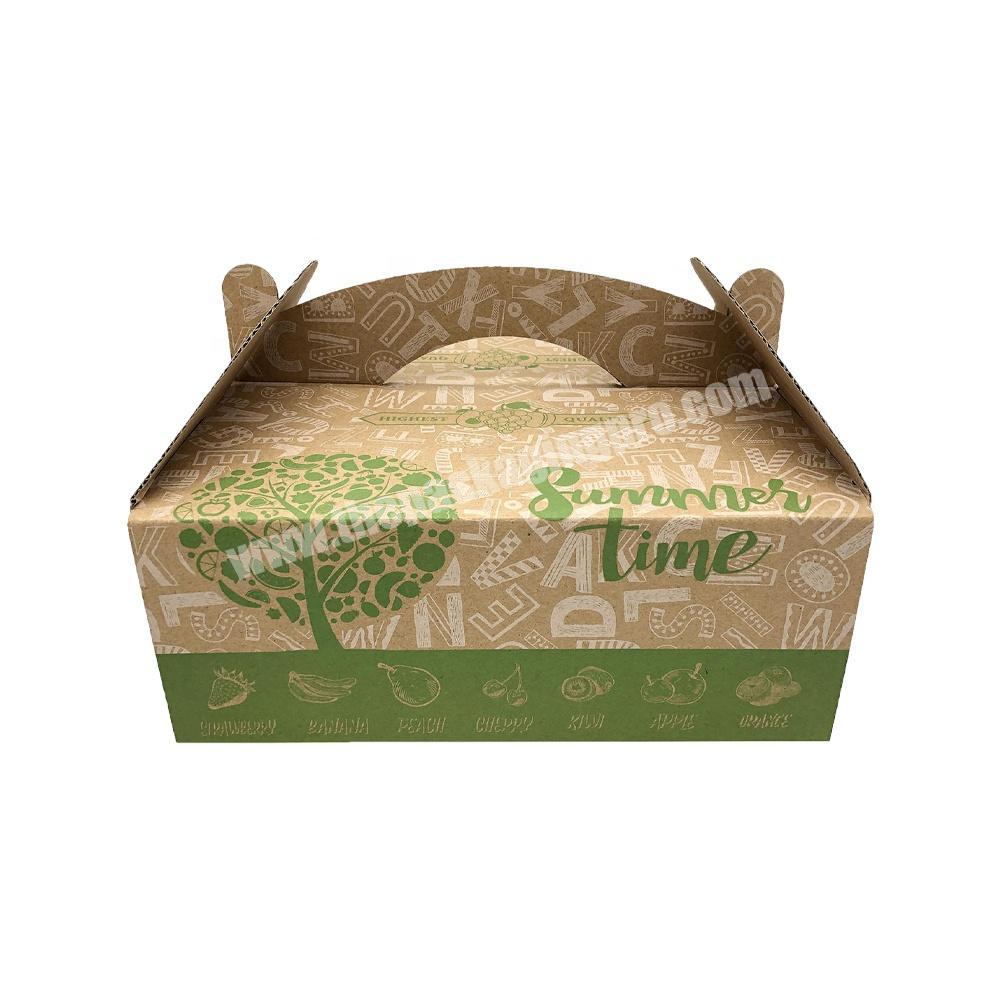 Custom Hard 5 Layer Corrugated Fruit Vegetable Big Carton Shipping Box Large With Ribbon