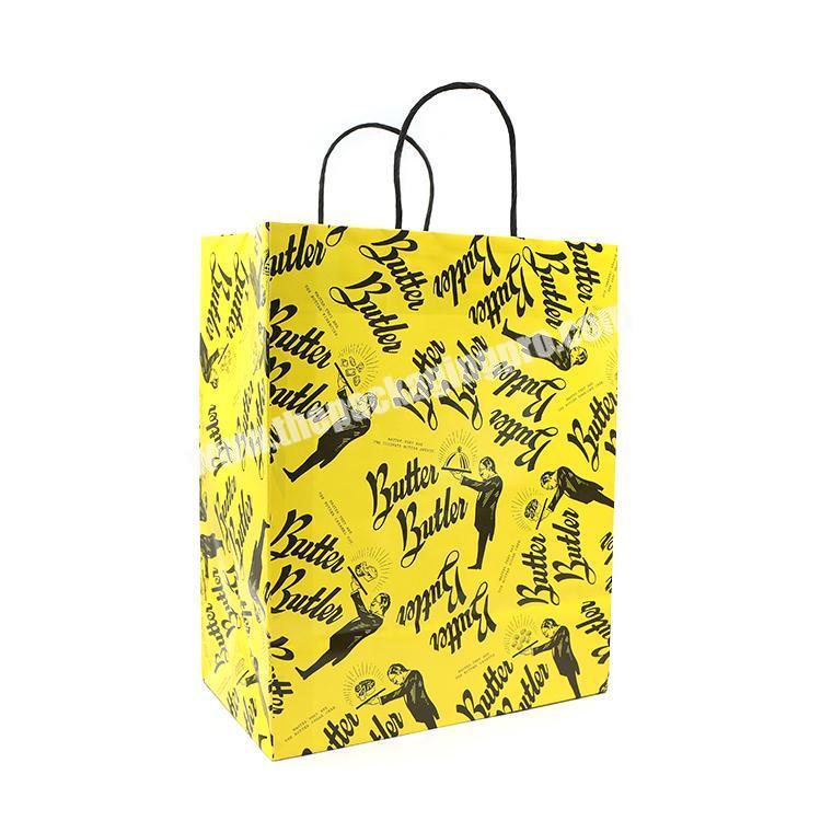 Cheap price foldable shopping bag brown kraft paper bag handle