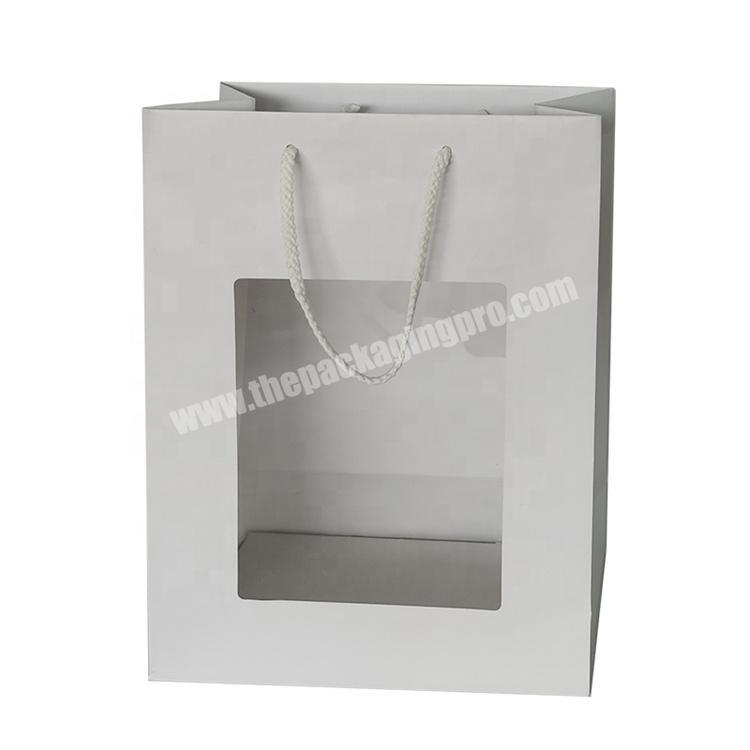 High Cost-Effective Hot Selling Popular Custom Art Paper Shopping Bag With Clear Window