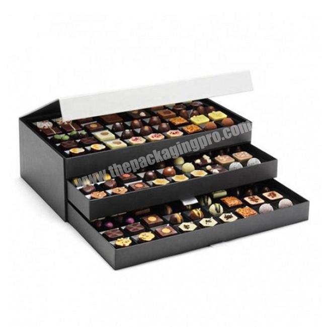 3 Layer Luxury Chocolate Gift Boxes With Magnetic Lid