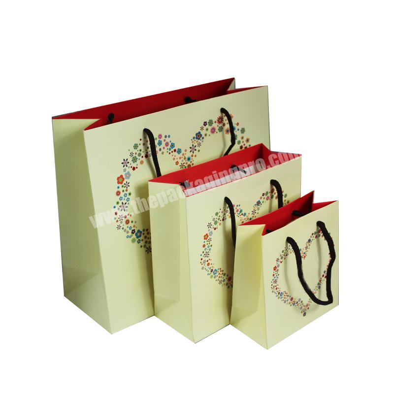 wholesale customized paper bag Rope Handle Luxury Print Custom Logo Paper Bag