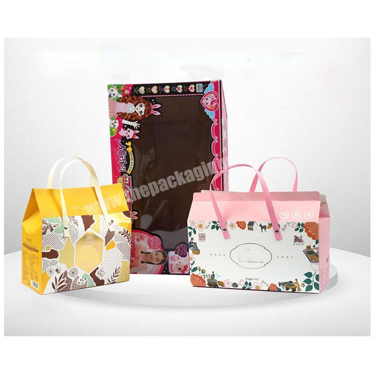 Wholesale with creative window customized children's toy boxes corrugated color boxes high quality