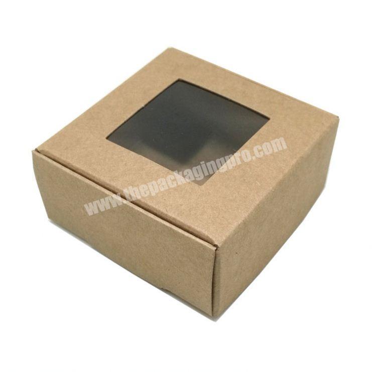 Custom Kraft Paper Corrugated shoe packaging Boxes With Window