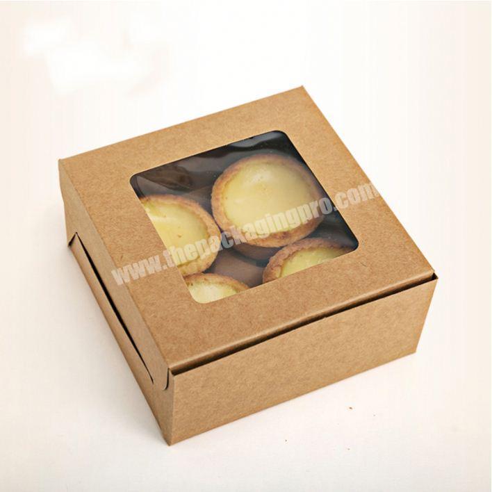 Cheap Durable Paper Packaging Box with Clear Window for Cake/ Cupcake Factory Price Wholesale