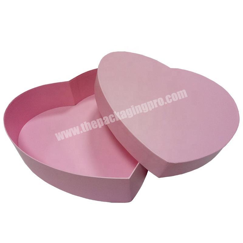 Pink Cardboard Gift Box Heart Shape With Lids China Gift Packing Supplier