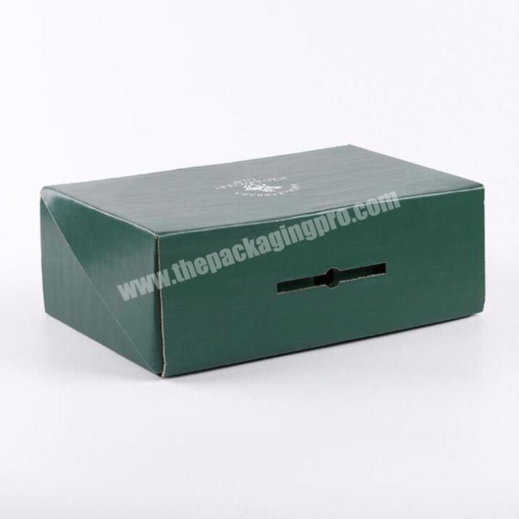 Custom Luxury Flat Shipping Shoe Paper Packaging Box Handheld Shoe Box