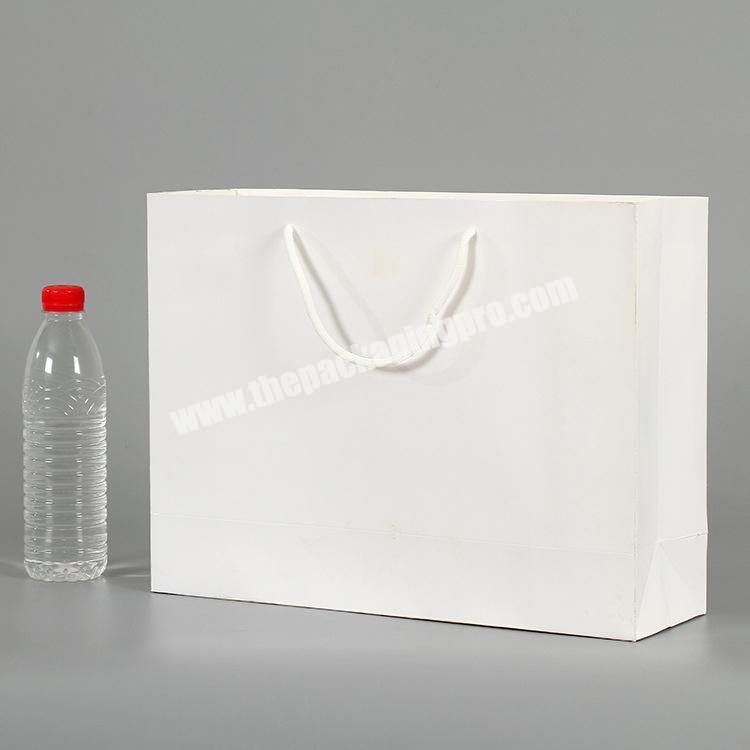 Wholesale high quality Custom Horizontal large paper bags White Kraft Stand Up Paper Bag