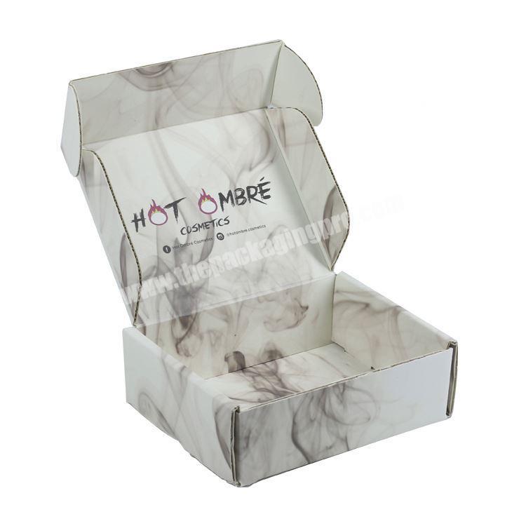 China Wholesale High Quality Custom Printed Corrugated Cardboard Packaging Marble Cosmetic Mailer Boxes with Logo