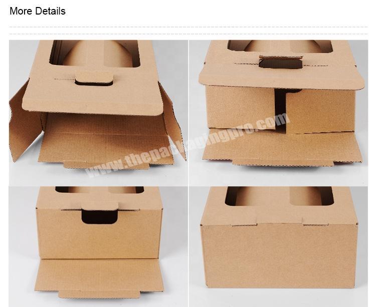 Cheap Gift Boxes For Wine Bottles Kraft Box With Clear Window Wholesale