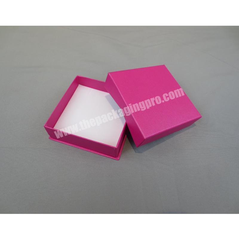 Fresh Stocks Palin Fuchsia Color Jewelry Gift Packing Paper Box with Foam