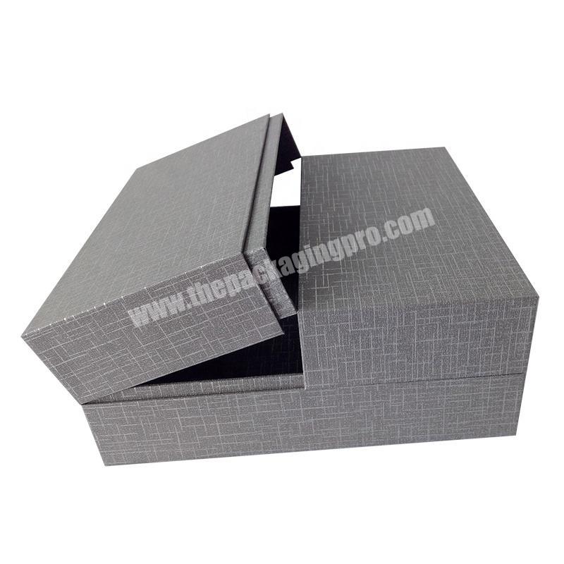 Luxury Grey Cardboard Paper Boxes For Gifts & Crafts That Opens Two Sides