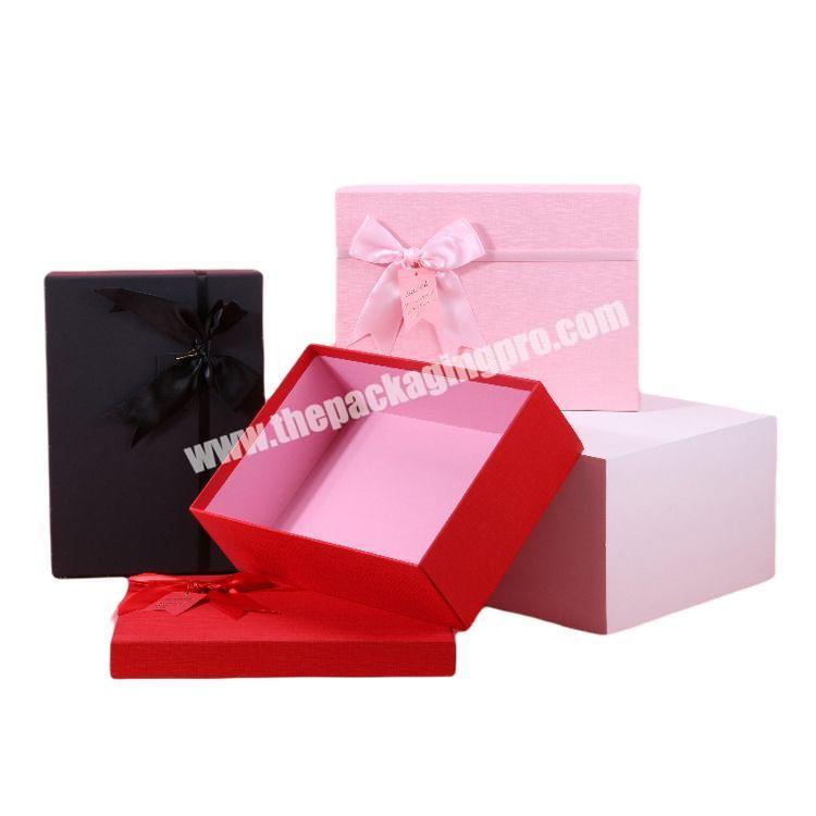 Bow ribbon gift box for gift packaging wholesale price high quality