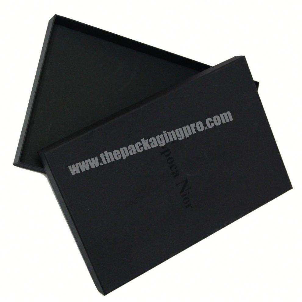 fashion luxury matt black cardboard box for clothes