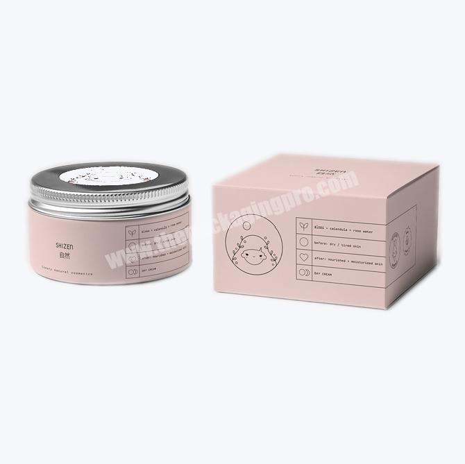 Custom Cardboard Paper 17oz/50ml Beauty Cream Jar Packaging Paper Boxes
