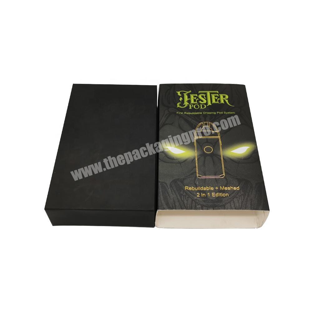 Luxury Black Gloss Matt Makeup USB Paper Gift Box With Custom Sleeve