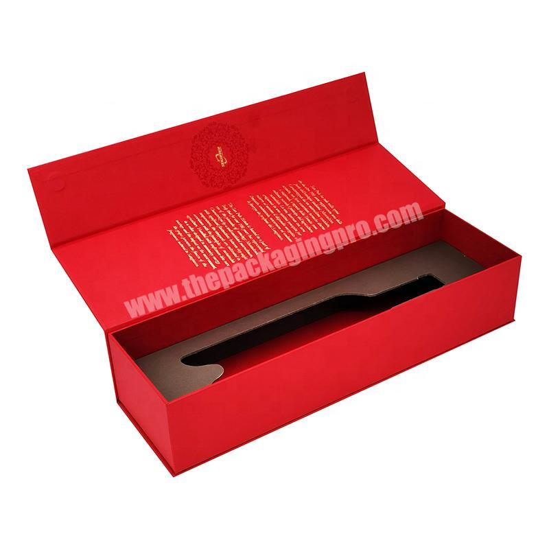 OEM Luxury Present Box Wine Gift Box 750ml Bottle With Magnetic Closure Customized Packaging