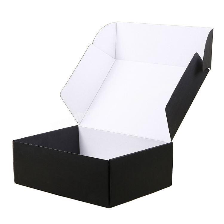 Custom corrugated packaging box flat foldable box for online shop apparel shipping packaging