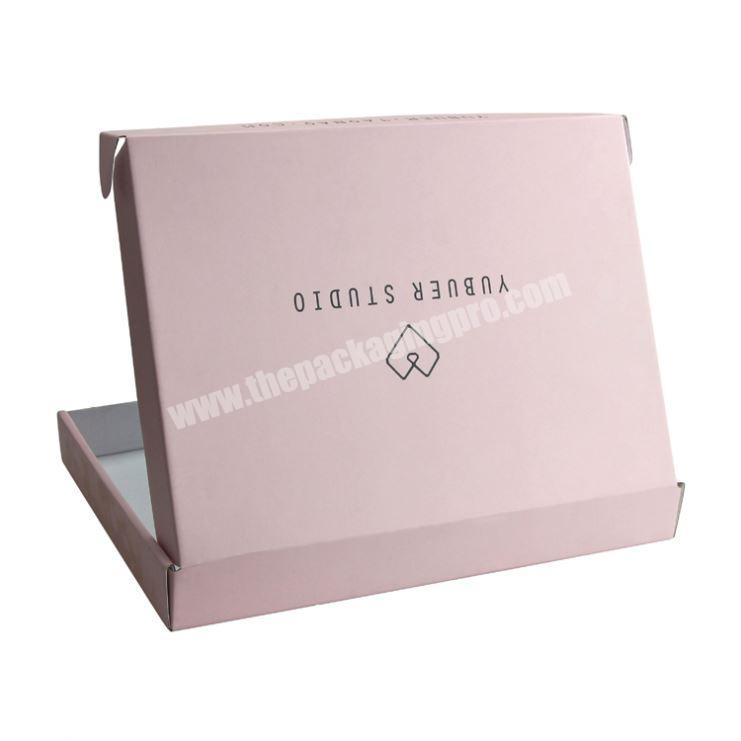 Free design custom logo pink color cosmetic corrugated mail shipping box