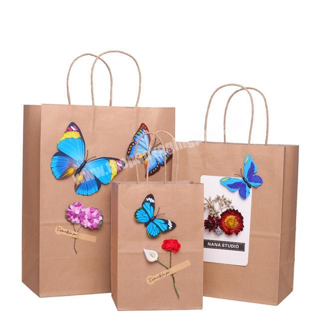 In Stock Manufacturer Low Cost Christmas Cheap Brown Kraft Paper Bag For Clothing/Gift/Food/Packaging