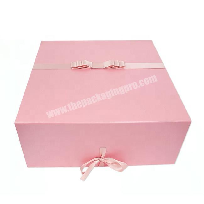Customize Packing Box Gift Boxes With Magnetic Lid Pink Wedding Dress Boxes 46x48x20