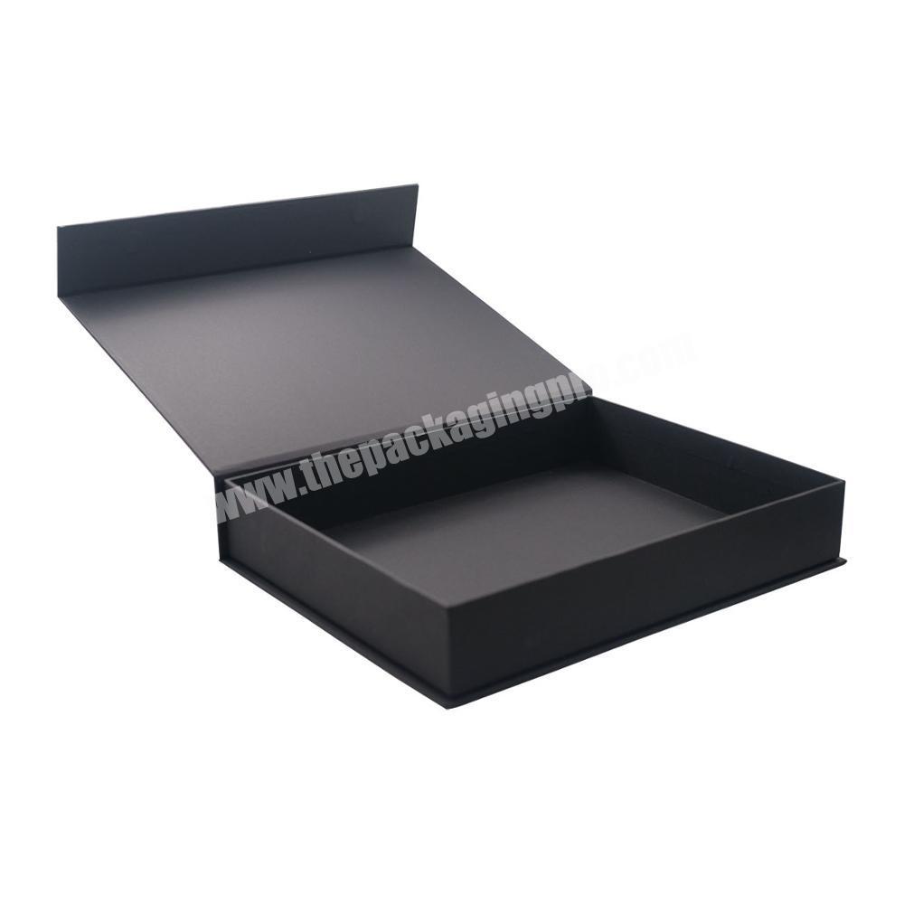 Custom Logo Printed Black Luxury Magnetic Packaging Gift Box