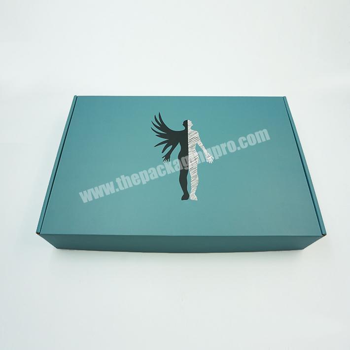 Custom Design Mailing Box Biodegradable Box Cloth Corrugated Box Folding Beautiful Color Men Men's Clothing Packaging Grey Board