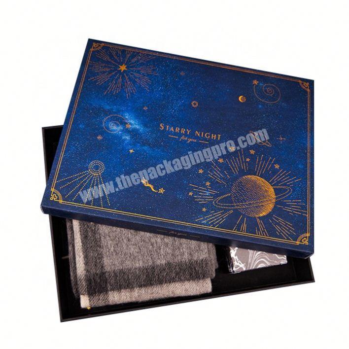 Luxury Custom Top Lid Cardboard Packaging Gift Box for Scarf