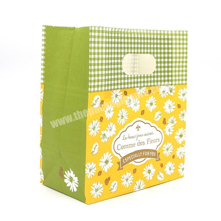 custom printed heavy duty clothes carry package reinforced white die cut handle paper bag