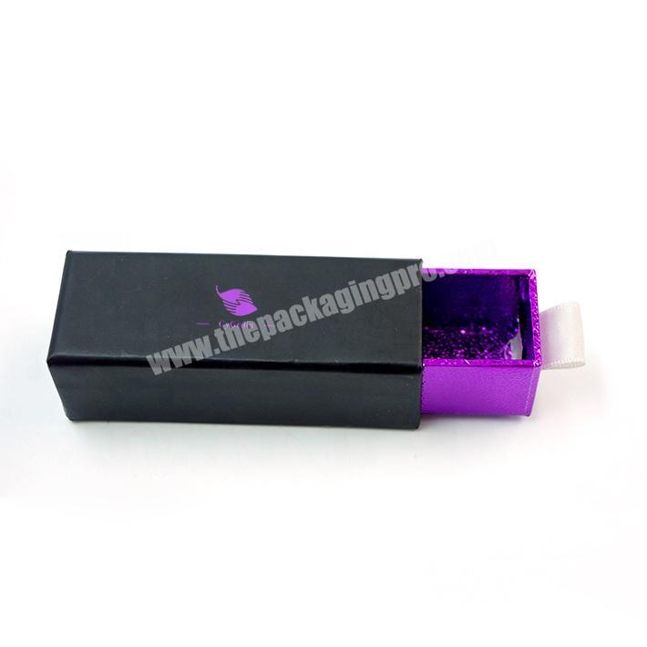 Cygedin Luxury Elegant Black Cosmetic Perfume Bottles/Lip Gloss/Lipstick Sliding Paper Packaging Drawer Gift Box