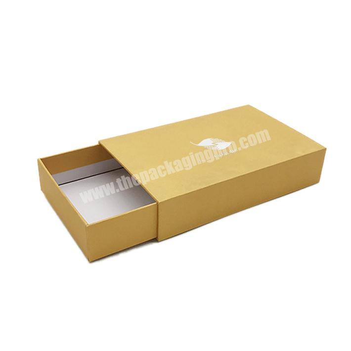 Specialty Gold Paper Sliding Sleeve Gift Boxes Custom Printing Gift Packaging Carton Drawer Paper Box,Folding Sliding Drawer Box