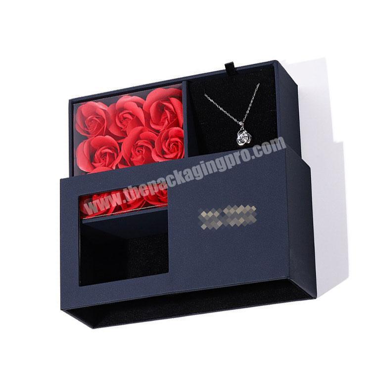 Custom Logo Print Jewelry Packaging Set Flower Gift Box