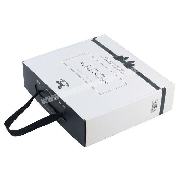Luxury packaging boxes custom ladies corrugated paper shoe box with handles