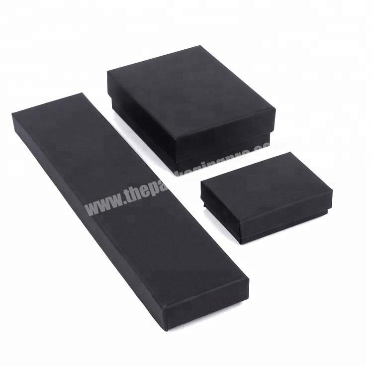 Small Size Black Plain Jewelry Gift Packing Paper Box