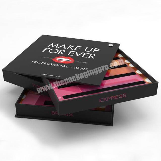 Hot Sale Cardboard Matte Black Printed Cosmetic Beauty Product Packaging Paper Boxes