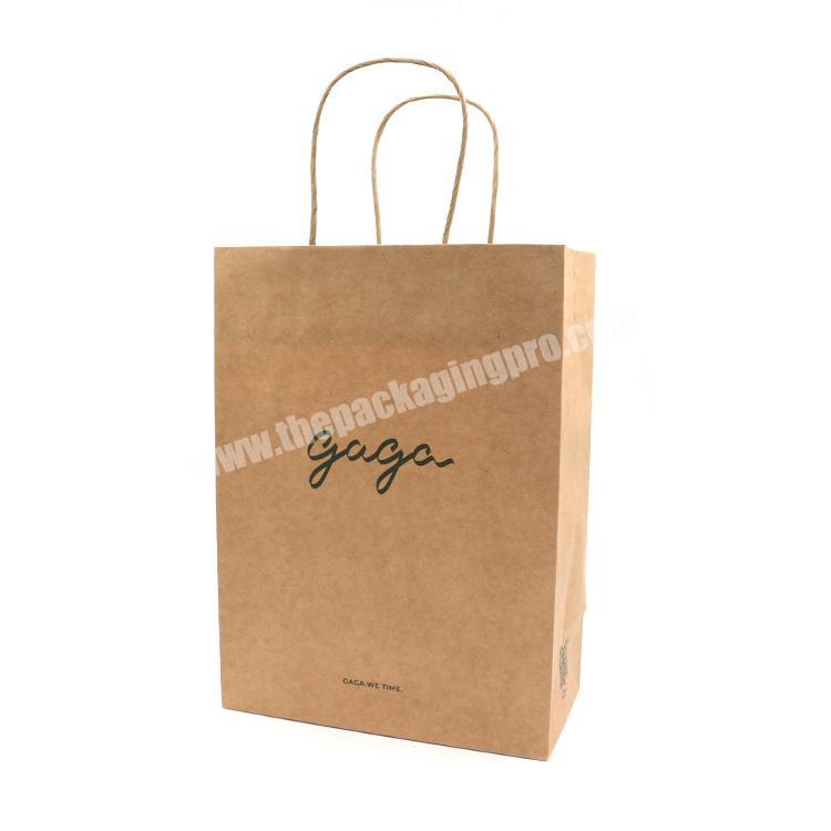 luxury white paper recycled brown kraft paper shopping bag