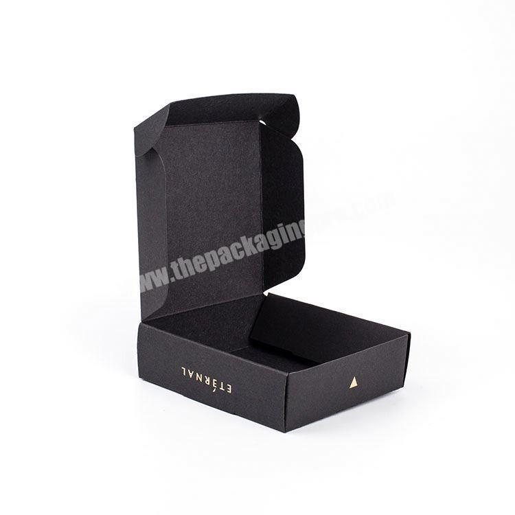 Custom Glossy Laminated Black Packing Printing Corrugated Box Gift Hat Box For Shipping