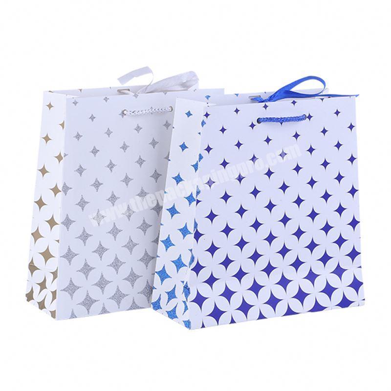 2019 Best selling paper bag with ribbon handle low cost coloured paper bag
