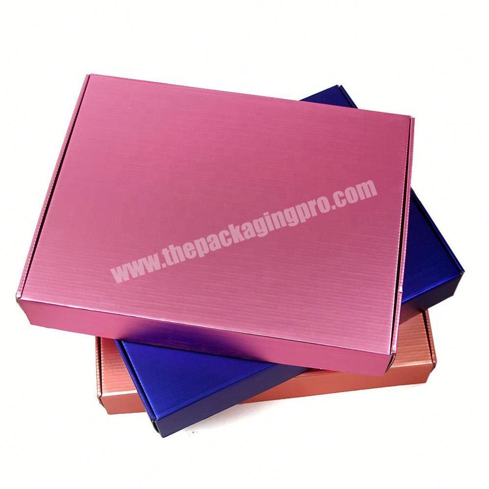 Print logo customized shipping pink foldable packing boxes for clothes
