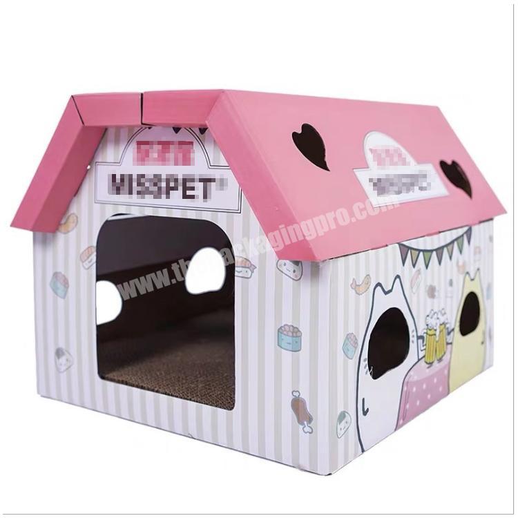 Creative pet house with recyclable materials Color Large Pet Transport Packaging Corrugated Box