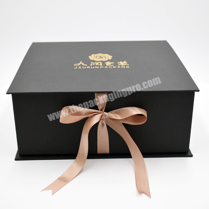 Wedding Paper Cardboard Box Packaging Custom Magnetic Gift Box With Ribbon