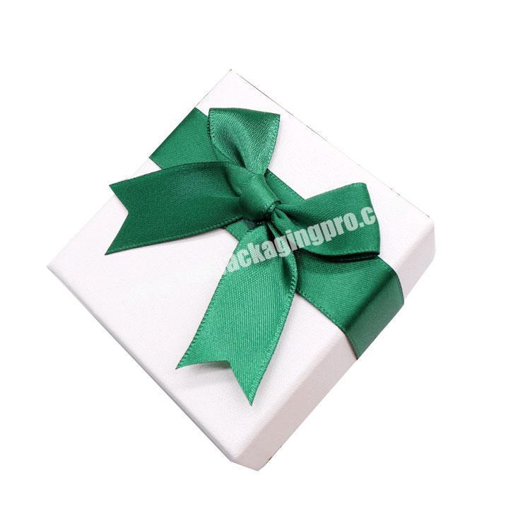 Jewelry Display Ribbon Gift Box, Logo Print Gift Box With Ribbon