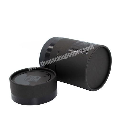 2020 Custom Printed Black Paper Cylinder Packaging Paper Tube Box
