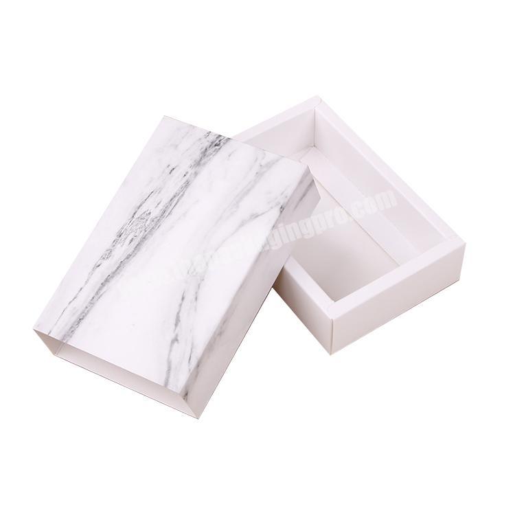 Wholesale marbling gift boxes Drawer style jewelry packaging gift boxes can be reused custom LOGO