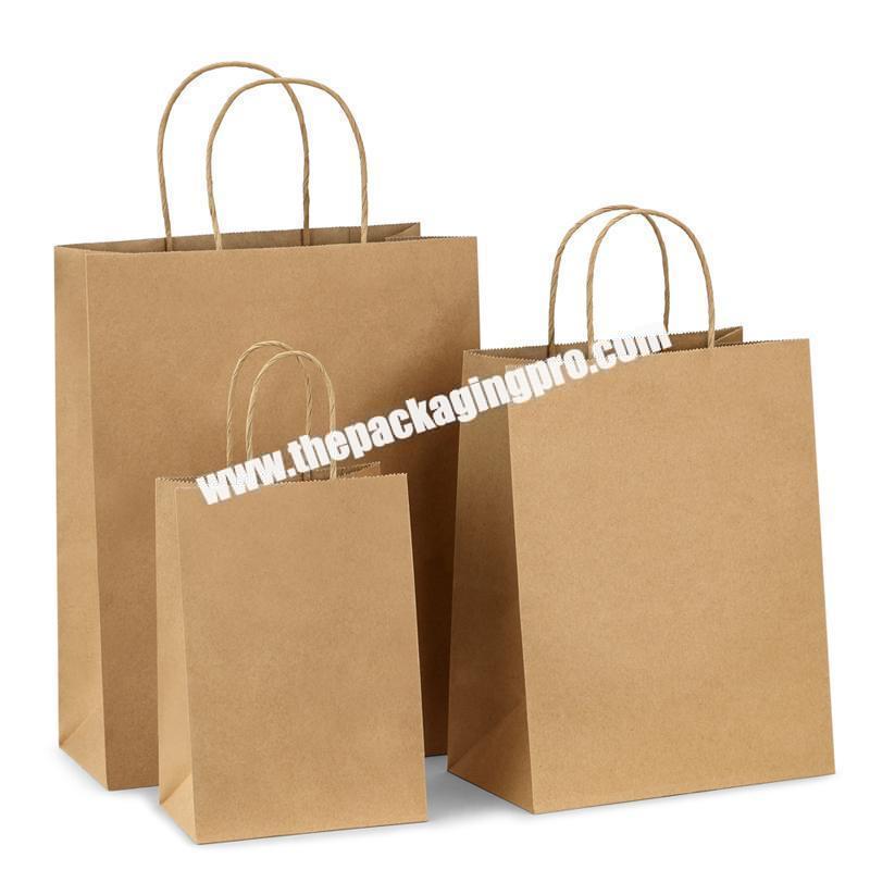 Customized luxury Recycled kraft paper bag,strong brown paper bag ,craft paper bag