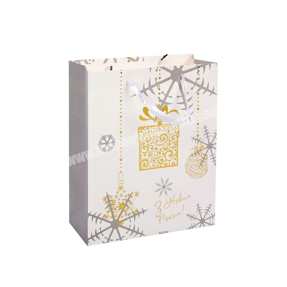 High Quality Custom Printed Foldable Graffiti Wide Bottom Paper Gift Bags With Rope Handles