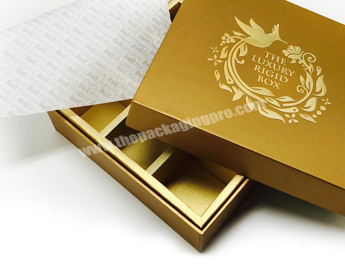 2020 Luxury Gold Box Rigid Paper Box/Cardboard Box For Chocolate/Gold/Cosmetic