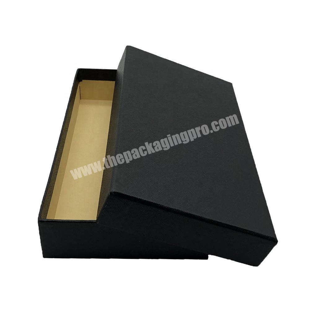 Customized Black Kraft Paper White Beauty Wallet Box Gloss Packaging Luxury Paper