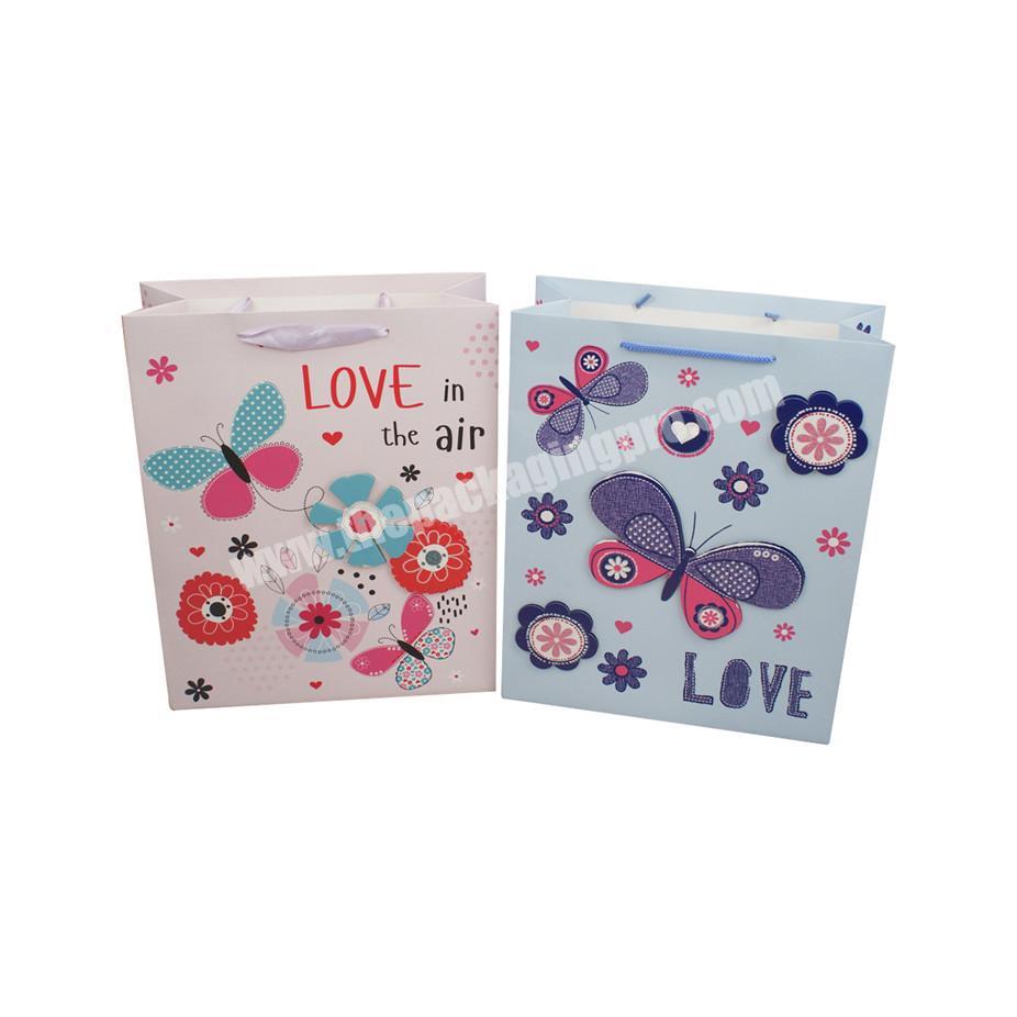 New design special cartoon animals pattern packaging paper bag for kids
