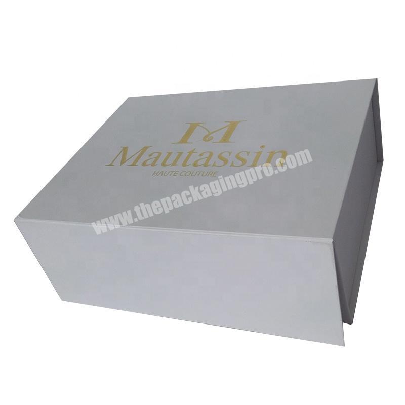 Paper Box White Folding Cardboard Magnet Gift Box Custom Stamping Logo
